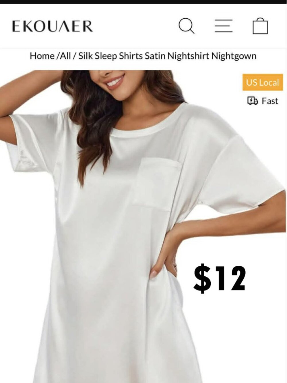 Silk Night Shirt